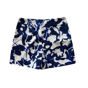 Women's Zara Blue and White High Waist Shorts with Bold Print Floral Size S